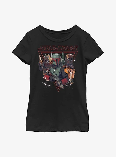 Star Wars The Book Of Boba Fett Bounty Hunting Youth T-Shirt