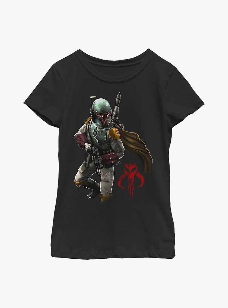 Star Wars Mandalorian Warrior Boba Fett Youth Girls T-Shirt