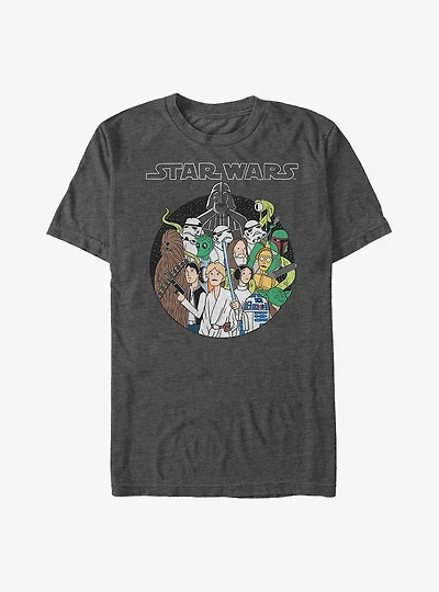 Star Wars Simple Art Color Crew T-Shirt