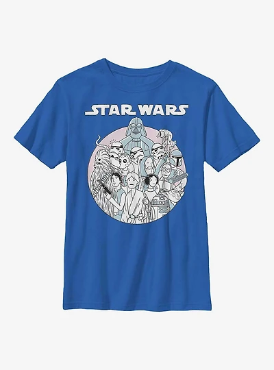 Star Wars Simple Art Crew Youth T-Shirt