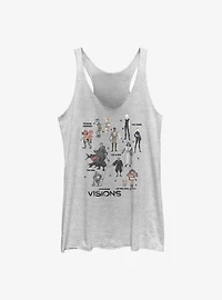 Star Wars: Visions Textbook Characters Womens Tank Top