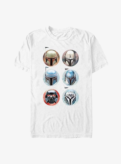 Star Wars The Mandalorian Helmets T-Shirt