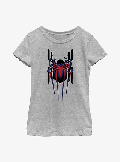 Marvel Spider-Man Triple Emblem Stacked Youth Girls T-Shirt