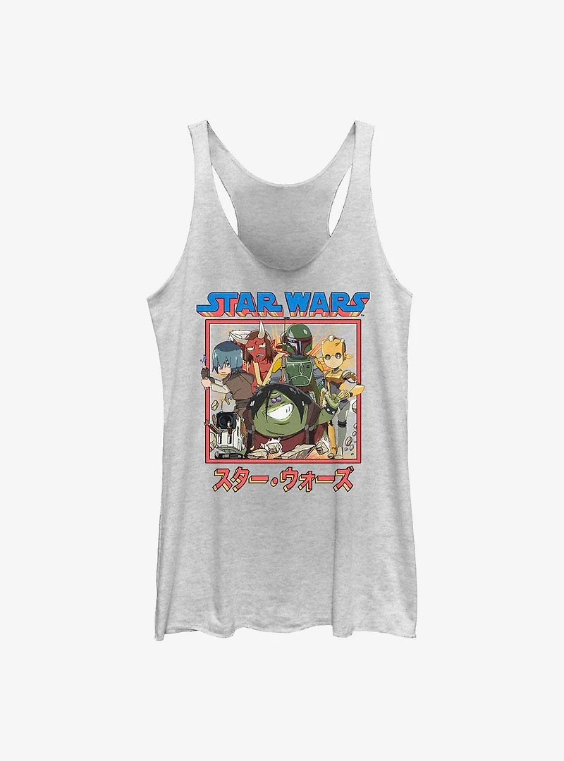 Star Wars: Visions Boba Fett Anime Group Girl's Tank
