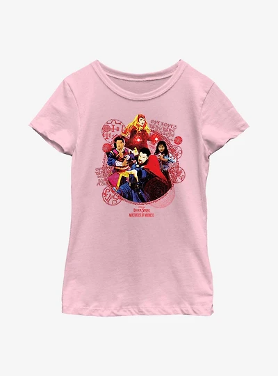Marvel Doctor Strange Multiverse Of Madness Badge Heroes Youth Girls T-Shirt