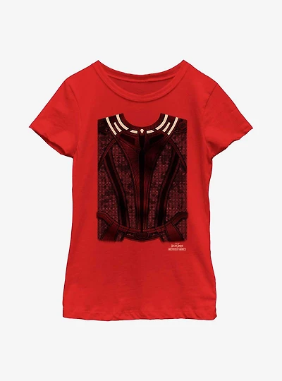 Marvel Doctor Strange Multiverse Of Madness Scarlet Witch Costume Shirt Youth Girls T-Shirt