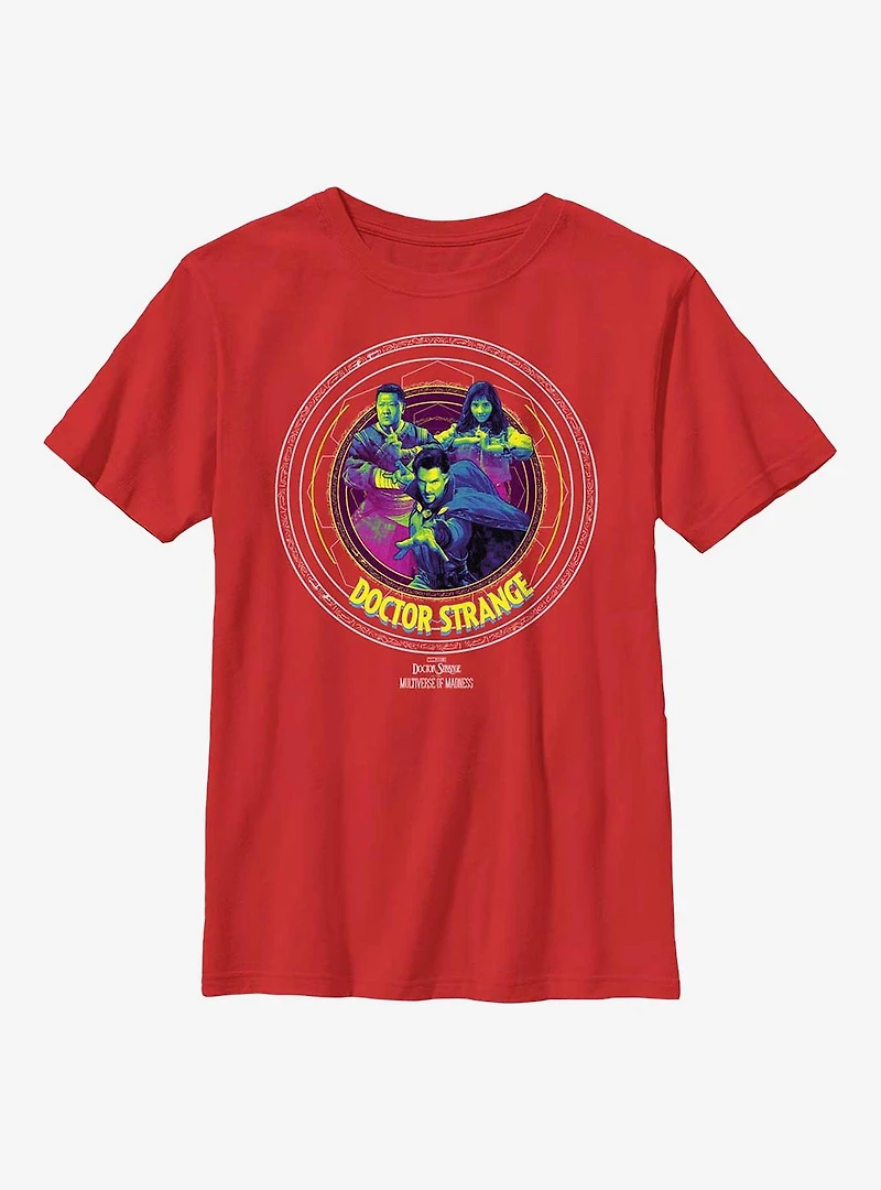 Marvel Doctor Strange Multiverse Of Madness Runes Badge Youth T-Shirt