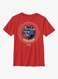 Marvel Doctor Strange Multiverse Of Madness Runes Badge Youth T-Shirt