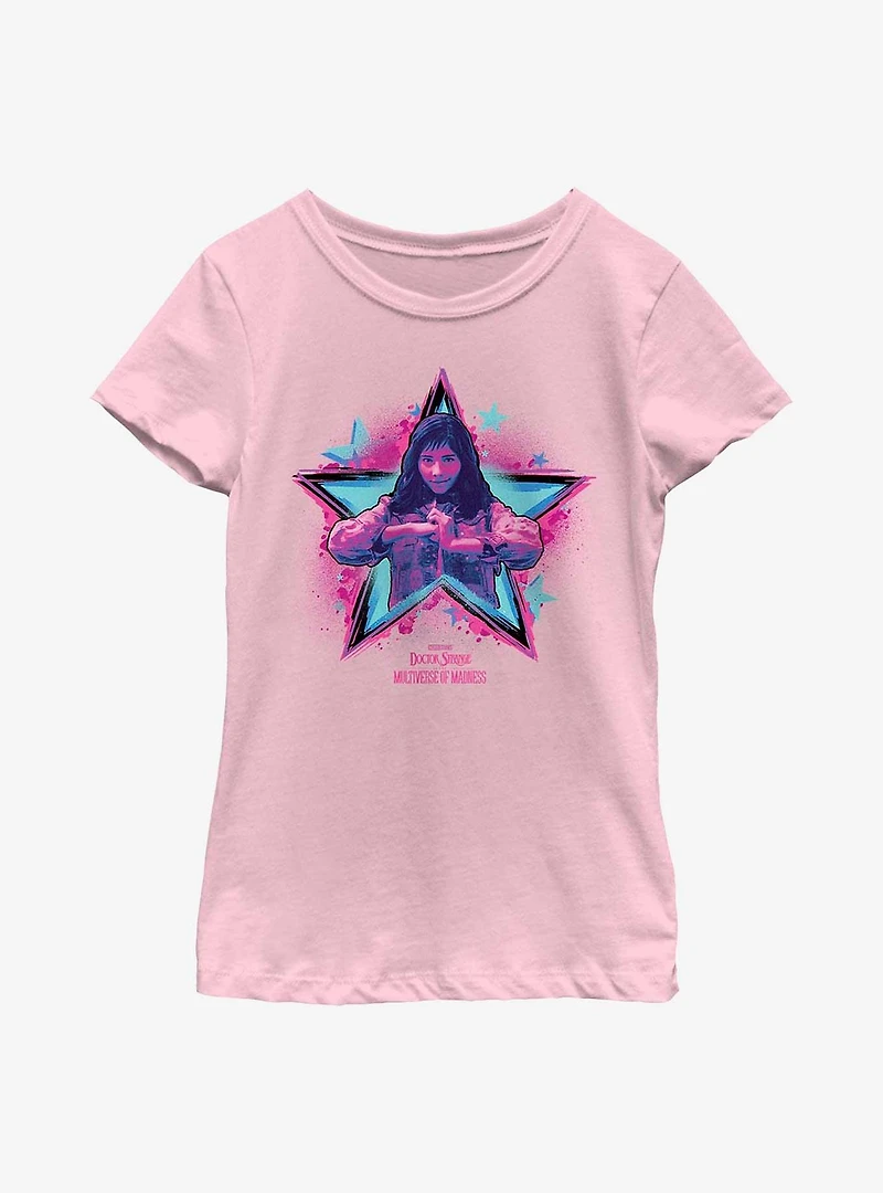 Marvel Doctor Strange Multiverse Of Madness America Chavez Spellcaster Youth Girls T-Shirt
