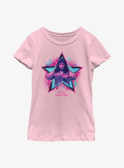 Marvel Doctor Strange Multiverse Of Madness America Chavez Spellcaster Youth Girls T-Shirt