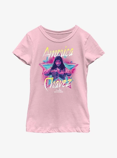 Marvel Doctor Strange Multiverse Of Madness America Chavez Star Youth Girls T-Shirt