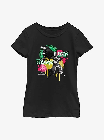 Marvel Doctor Strange Multiverse Of Madness Dr. & Wong Graphic Youth Girls T-Shirt