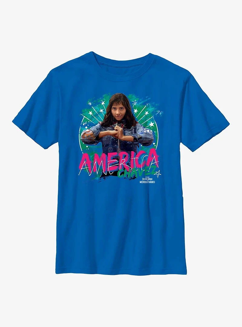 Marvel Doctor Strange Multiverse Of Madness America Chavez Hero Graphic Youth T-Shirt