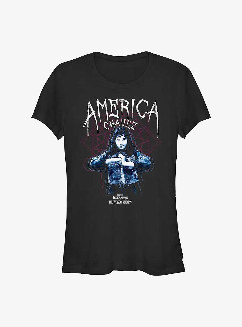 Marvel Doctor Strange The Multiverse Of Madness Chavez Portal Girls T-Shirt