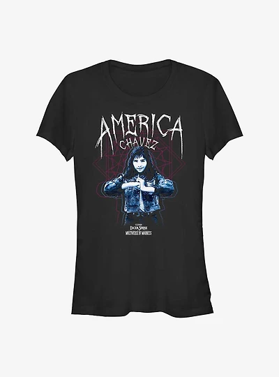 Marvel Doctor Strange The Multiverse Of Madness Chavez Portal Girls T-Shirt