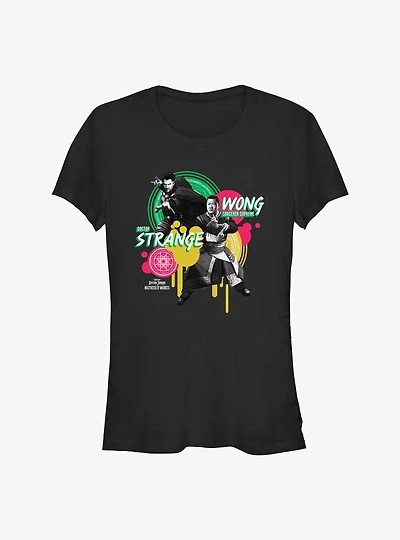 Marvel Doctor Strange The Multiverse Of Madness Paint Drip Graphic Girls T-Shirt