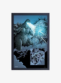 Godzilla Beam Framed Wood Wall Art