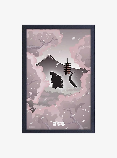 Godzilla Blossoms Framed Wood Wall Art