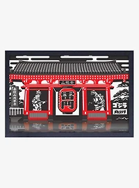Godzilla Dojo Framed Wood Wall Art