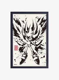 Sonic the Hedgehog Inked Super Sonic Framed Wood Wall Art