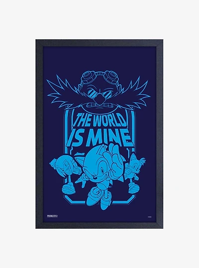 Sonic the Hedgehog World is Mine Framed Wood Wall Art