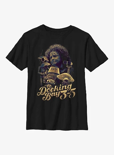 Star Wars Book Of Boba Fett Peli Motto Docking Bay 3-5 Youth T-Shirt
