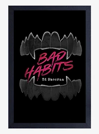 Ed Sheeran Bad Habits Framed Wood Wall Art