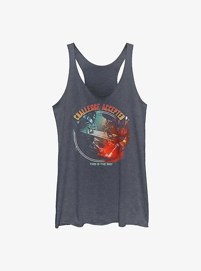 Star Wars The Book Of Boba Fett Challenge Accepted Girls Tank Top