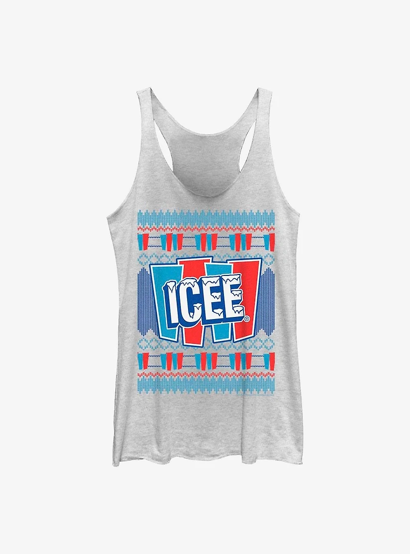 Icee Fair Isle Pattern Womens Tank Top