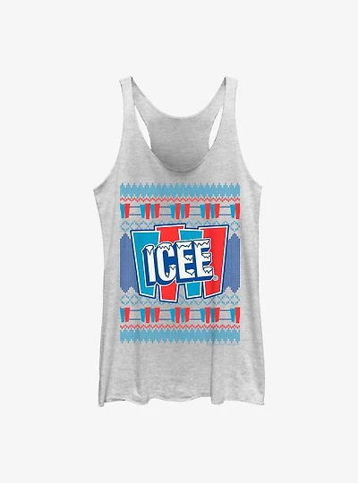 Icee Fair Isle Pattern Womens Tank Top