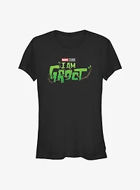 Marvel Guardians Of The Galaxy I Am Groot Logo Girls T-Shirt