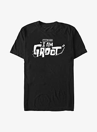 Marvel I Am Groot White Logo T-Shirt