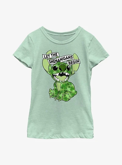 Disney Lilo And Stitch Clovers Youth Girls T-Shirt