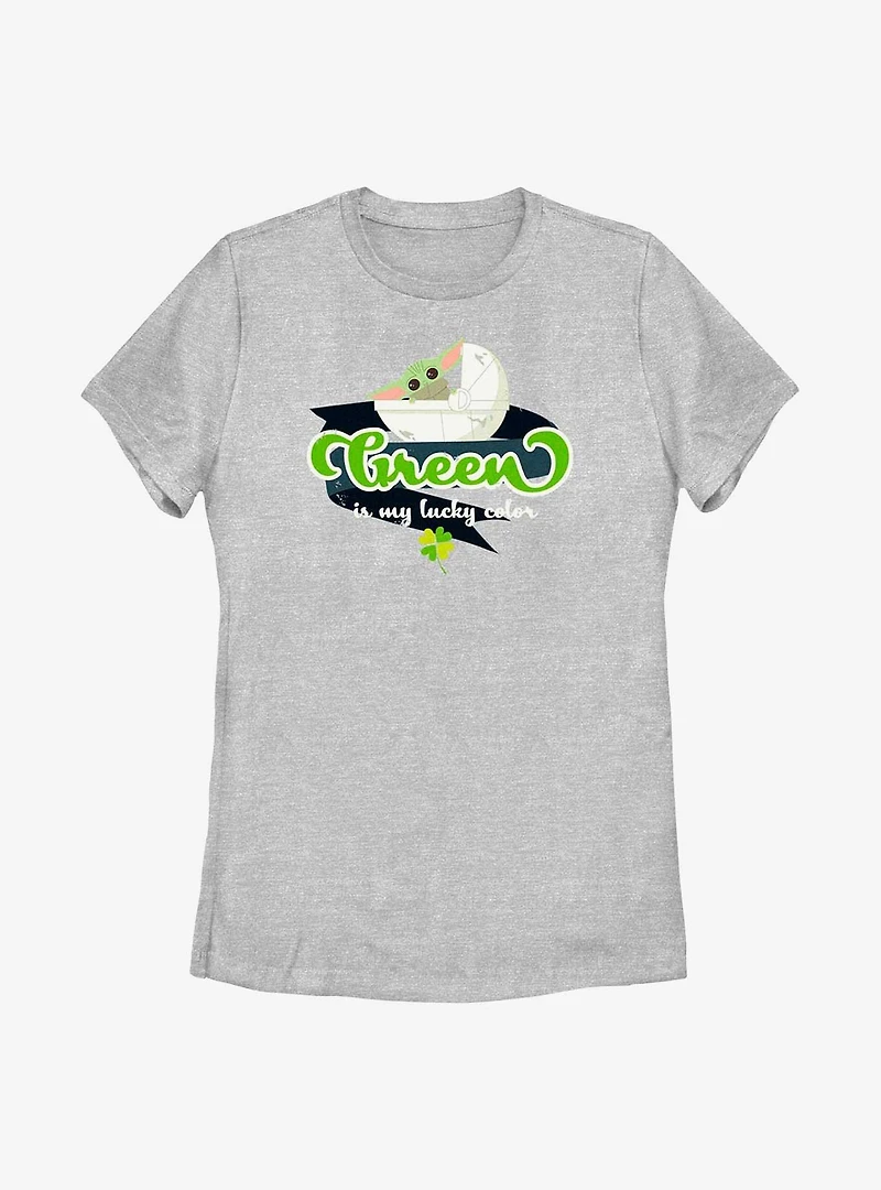 Star Wars The Mandalorian Child Lucky Color Womens T-Shirt