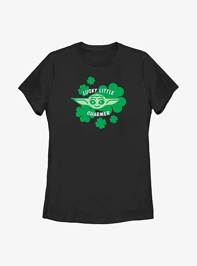 Star Wars The Mandalorian Lucky Charmer Clovers Womens T-Shirt