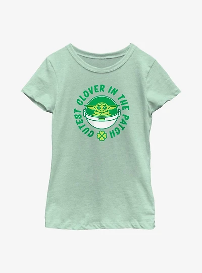 Star Wars The Mandalorian Clover Patch Youth Girls T-Shirt