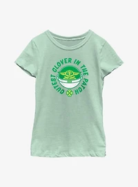 Star Wars The Mandalorian Clover Patch Youth Girls T-Shirt