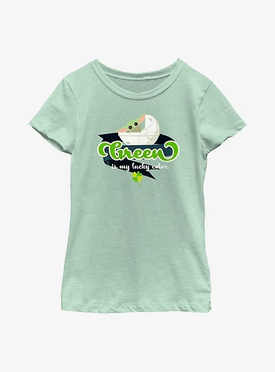 Star Wars The Mandalorian Child Lucky Color Youth Girls T-Shirt