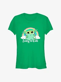 Star Wars The Mandalorian Cute Rainbow Girls T-Shirt