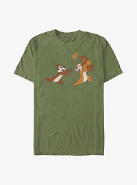 Extra Soft Disney Chip 'n' Dale Acorn Big Characters T-Shirt