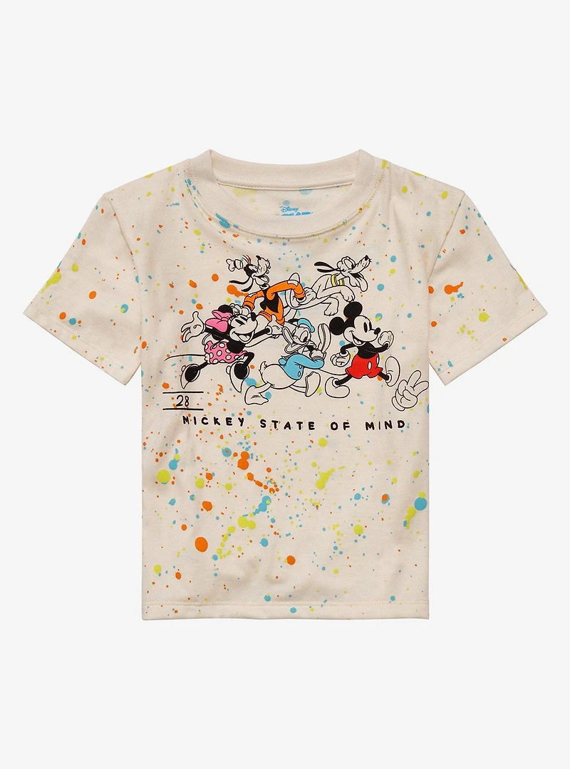 Disney Mickey and Friends Paint Splatter Group Portrait Toddler T-Shirt - BoxLunch Exclusive