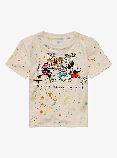 Disney Mickey and Friends Paint Splatter Group Portrait Toddler T-Shirt - BoxLunch Exclusive