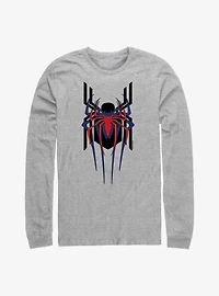 Marvel Spider-Man Triple Emblem Stacked Long-Sleeve T-Shirt