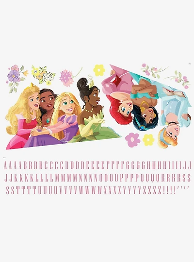 Disney Princesses Peel And Stick Giant Wall Decal W/Alphabet
