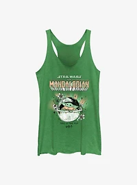 Star Wars The Mandalorian Floral Child Womens Tank Top