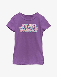 Star Wars Floral Logo Youth Girls T-Shirt