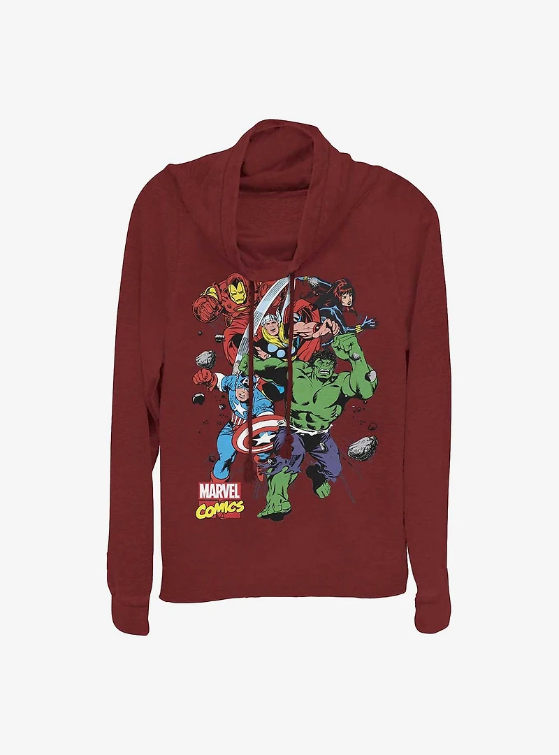 Marvel The Avengers Starters Girls Cowl Neck Long Sleeve Top