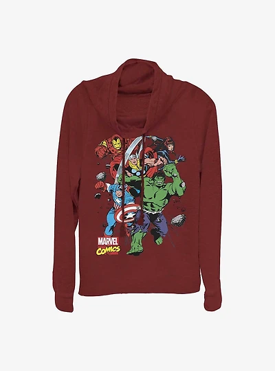 Marvel The Avengers Starters Girls Cowl Neck Long Sleeve Top