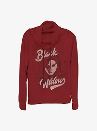 Marvel Black Widow Girls Cowl Neck Long Sleeve Top