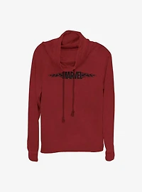 Marvel Flames Girls Cowl Neck Long Sleeve Top